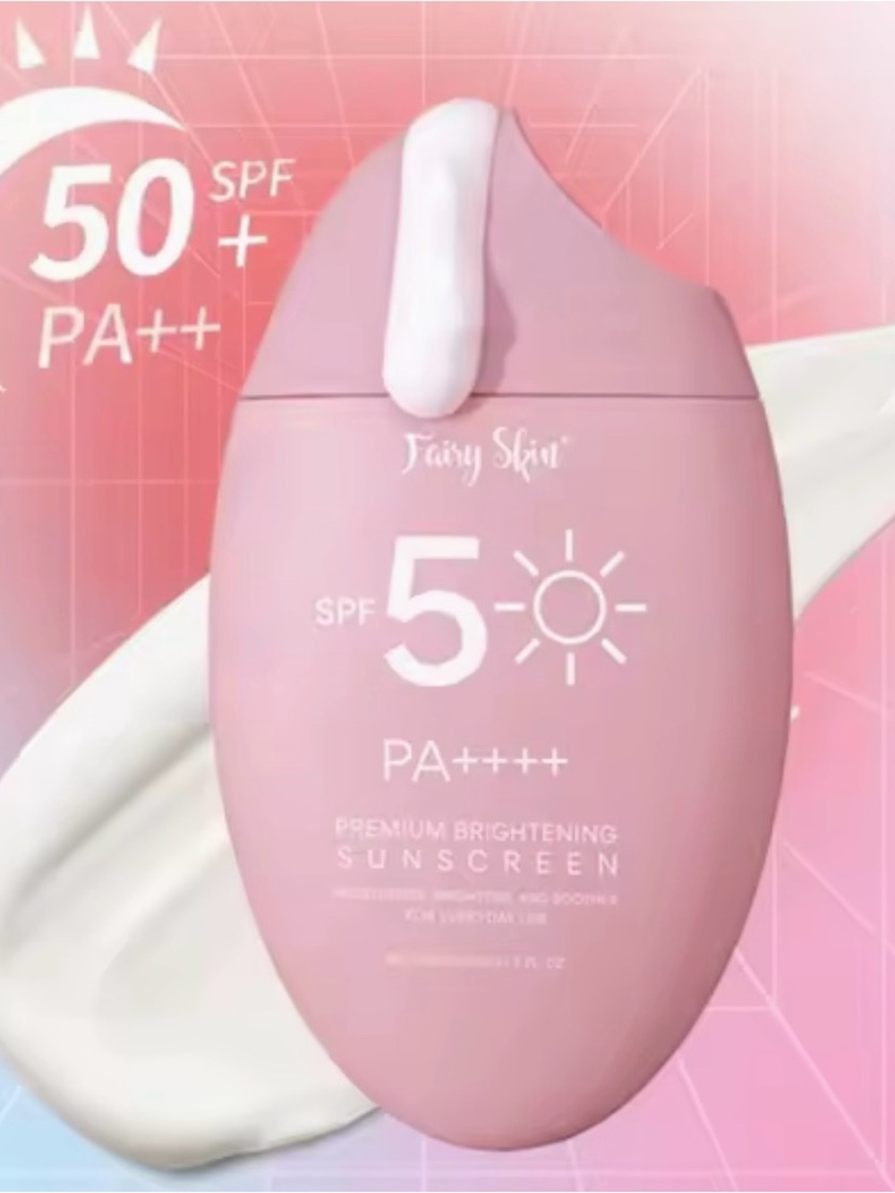Pink Premium Brightening Sunscreen SPF 50+ PA++++ (fairy skin)